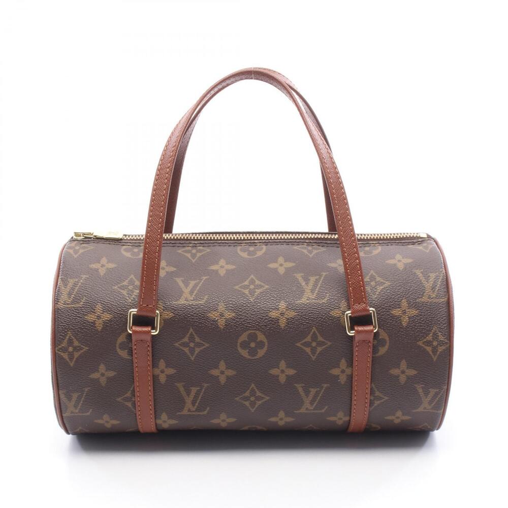 Louis Vuitton Papillon Handbag Canvas Leather Monogram Brown